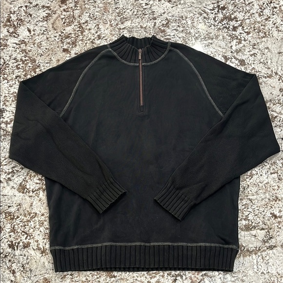 Tommy Bahama Other - Mens Tommy Bahama Quartet Zip Up Sweater with Contrast Stitching
